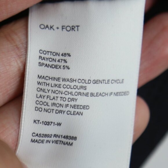 Oak + Fort Halter Neck Cutout Short Sleeve Tee Black Size Small - Picture 4 of 7